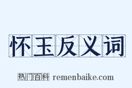 怀玉反义词是什么意思的图片